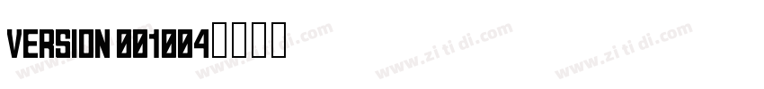 Version 001004字体转换